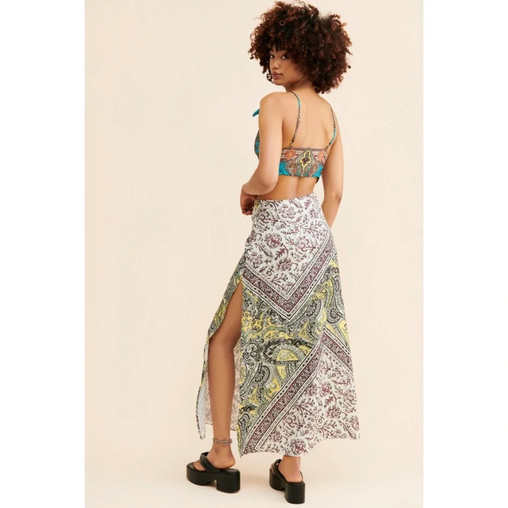 Free People Ingrid Midi Dress in Daylight Combo